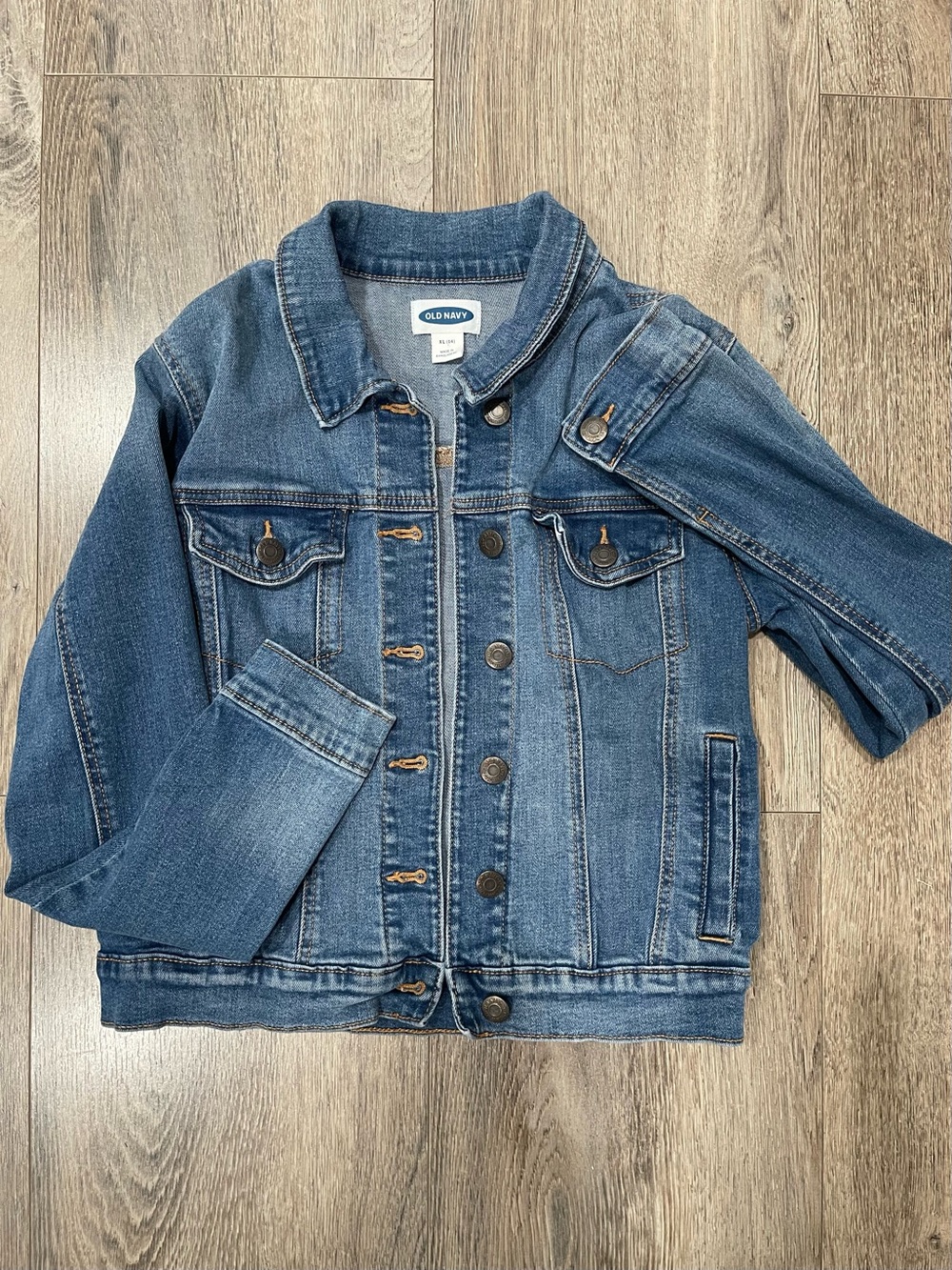 Old Navy Blue Kids Denim Jacket with Button Front